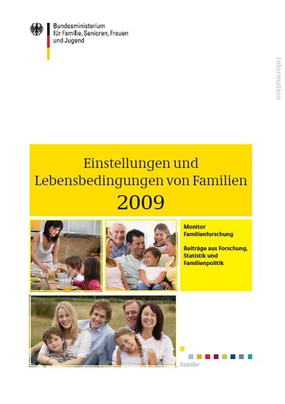 Cover der Broschüre Einstellung und Lebensbedingungen vom Familien 2009