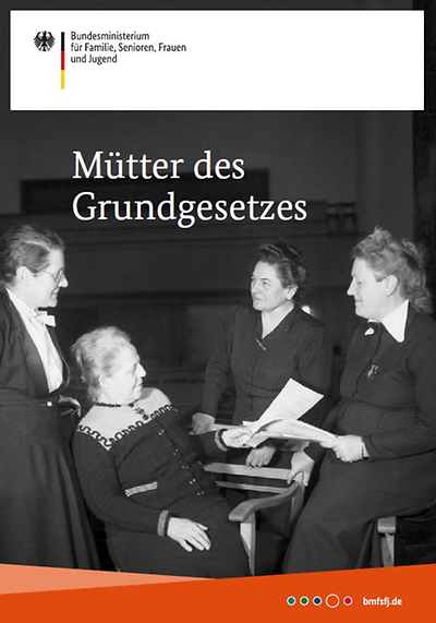 Cover der Broschüre "Mütter des Grundgesetzes"