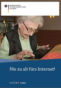 Cover der Broschüre "Nie zu alt fürs Internet!"