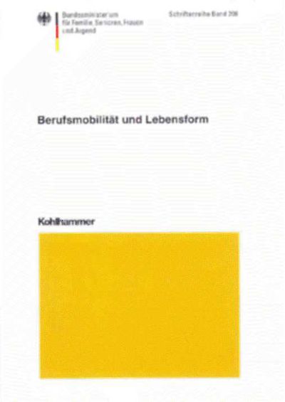 Cover der Schriftenreihe Berufsmobilität und Lebensform