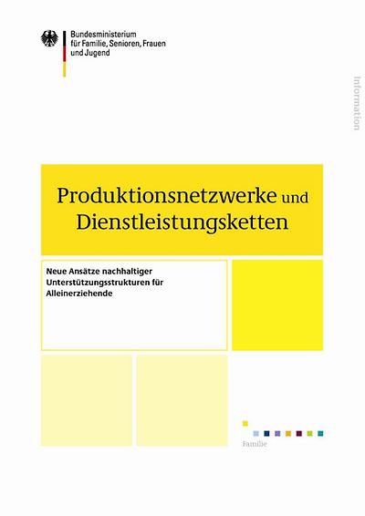 Titelseite der Publikation Produktionsnetzwerke und Dienstleistungsketten