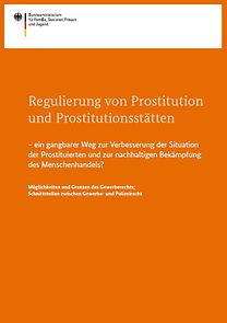 Deckblatt der Broschüre Regulierung von Prostitution und Prostitutionsstätten