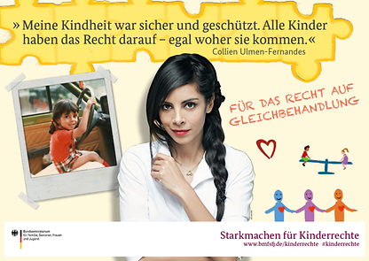 Cover des Plakats "Starkmachen für Kinderrechte mit Collien Ulmen-Fernandes"