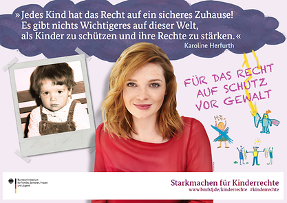 Cover des Plakats "Starkmachen für Kinderrechte mit Karoline Herfurth"