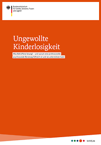 Cover der Broschüre "Ungewollte Kinderlosigkeit - was Betroffene bewegt"