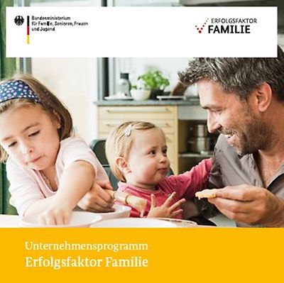 Cover des Flyers "Unternehmensprogramm Erfolgsfaktor Familie"