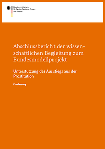 Cover der Broschüre "Unterstützung des Ausstiegs aus der Prostitution"