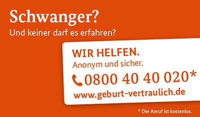 Vertrauliche Geburt - Visitenkarte