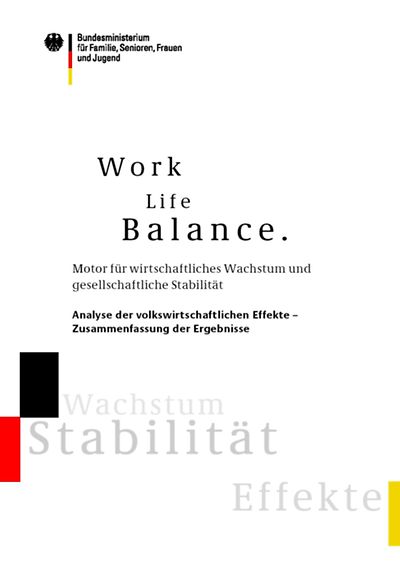 Foto: Deckblatt der Publikation "Work-Life-Balance als Motor.....