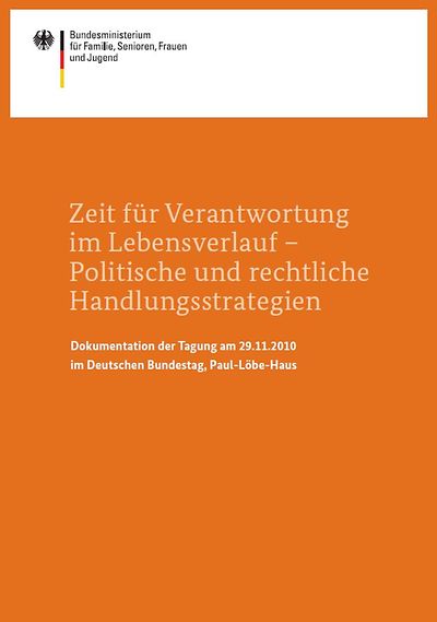 Titelseite Zeit für Verantwortung im Lebenslauf - Politische und rechtliche Handlungsstrategien