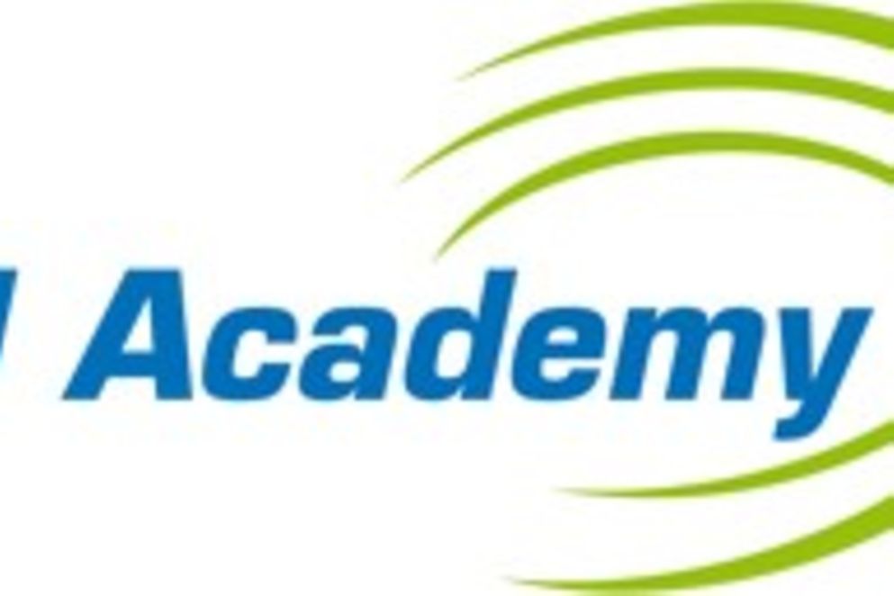 Schriftbild Civil Academy mit grünen Kurven