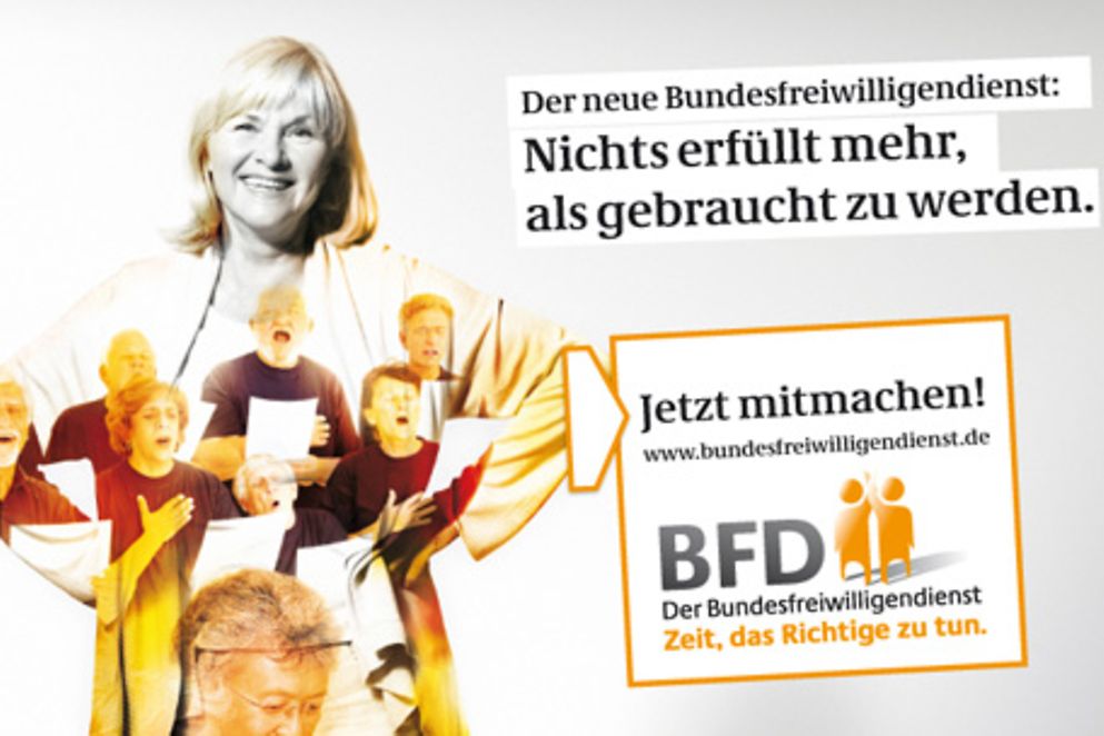 Motiv der Informationskampagne zum Bundesfreiwilligendienst