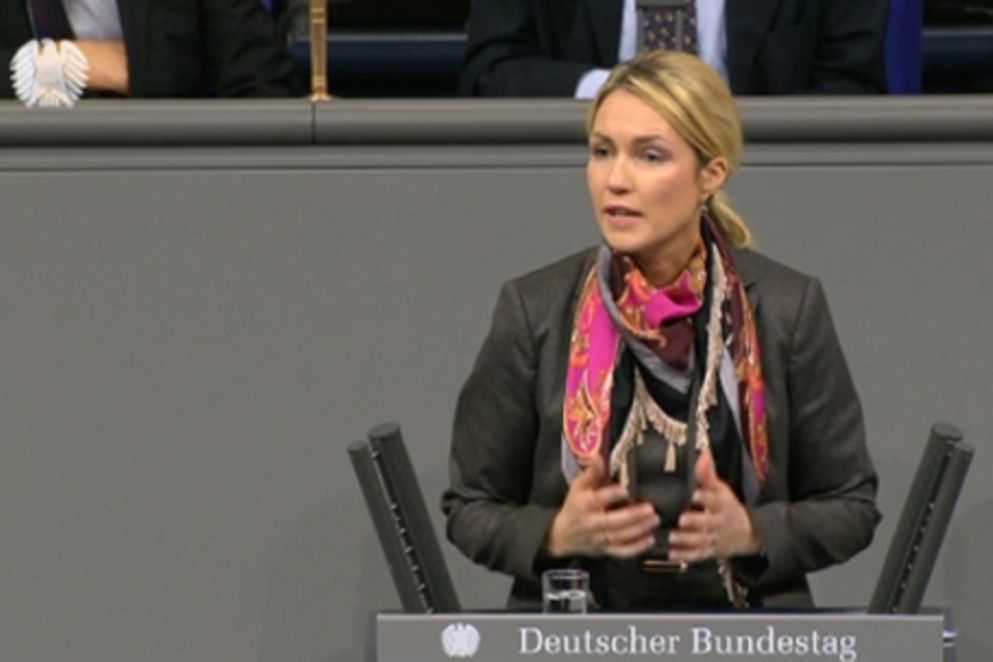 Manuela Schwesig bei ihrer Bundestagsrede, Bildnachweis: Deutscher Bundestag