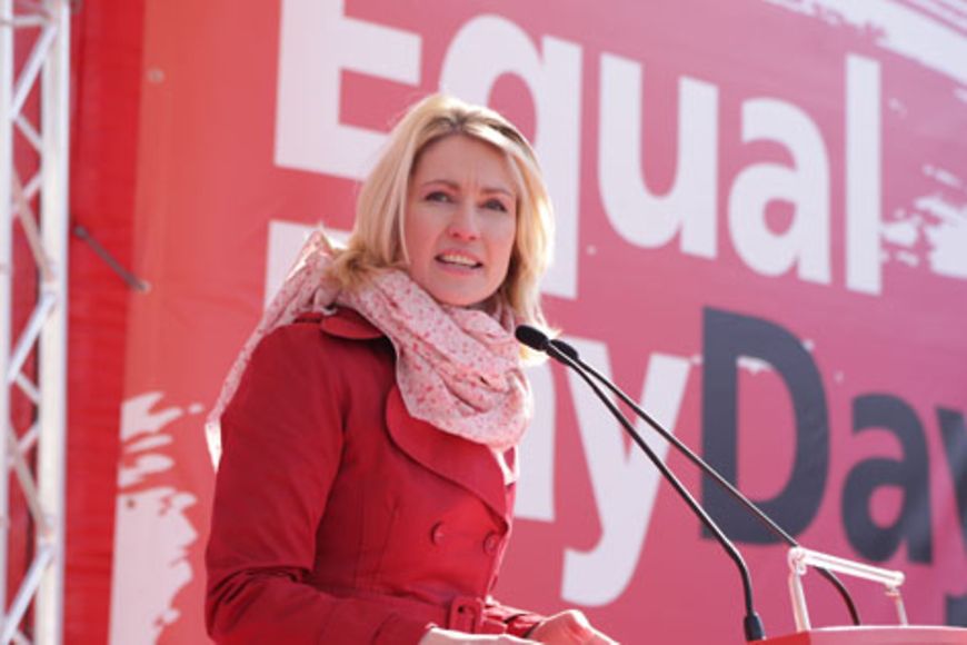 Manuela Schwesig spricht zum Equal Pay Day