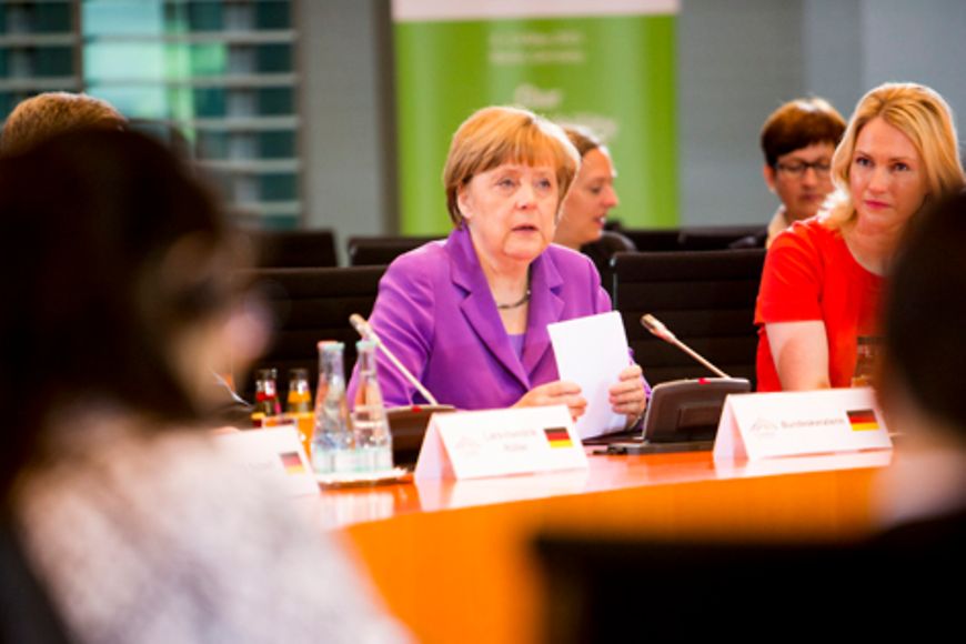 Angela Merkel und Manuela Schwesig im Bundeskanzleramt