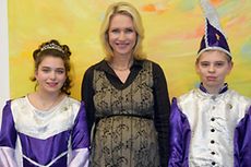 Manuela Schwesig empfängt Luise und Pascal, das Prinzenpaar aus ihrem Heimat-Bundesland Mecklenburg-Vorpommern, imBüro.