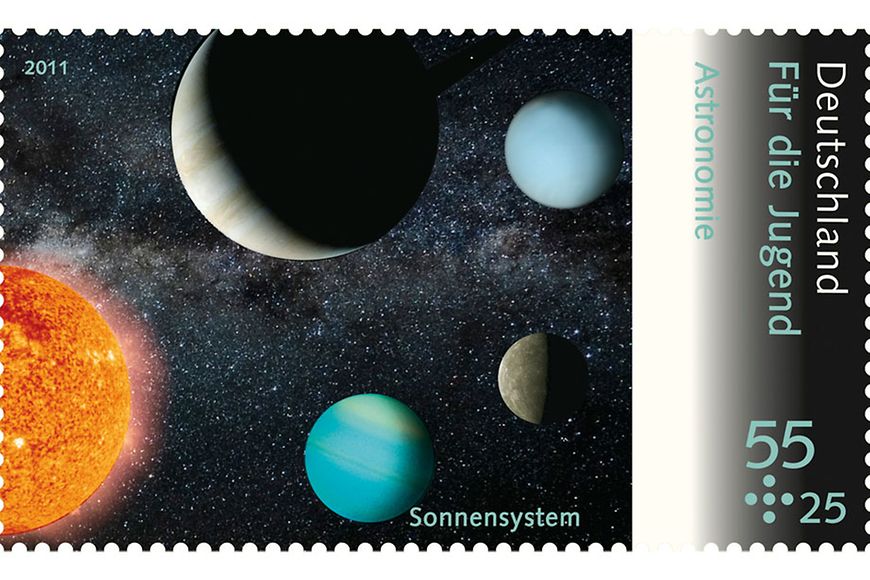 Jugendbriefmarke "Plejaden" (Bildquelle: Stiftung Deutsche Jugendmarke e.V.)